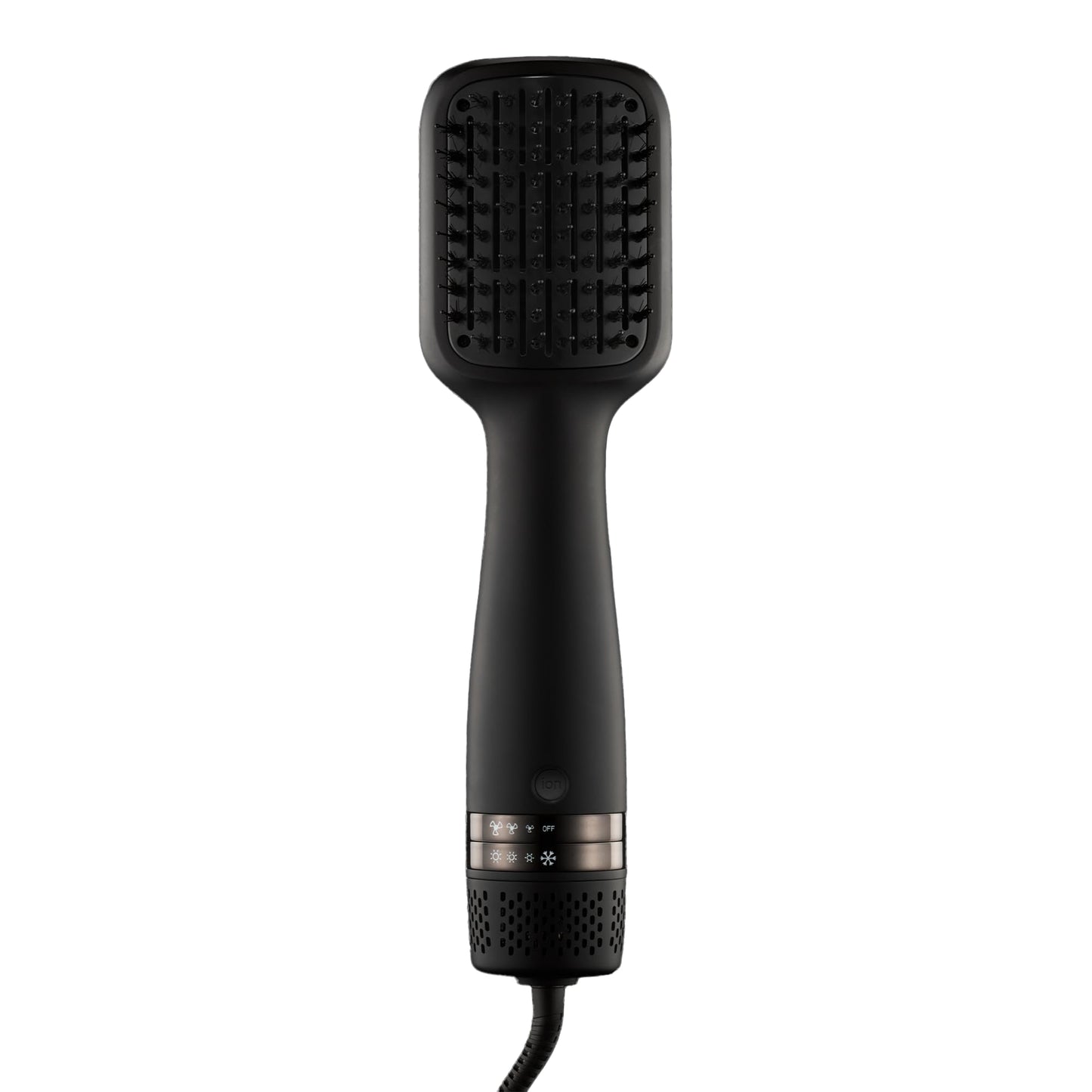 Kristin Ess Hair Volumizing Blow Dryer Brush - Blowout + Hair Straightening Brush - Ceramic + Ionic - Dry, Smooth + Volumize Hair - Flat Padel Base