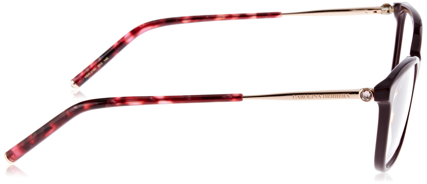 Carolina Herrera Unisex Vista Glasses Her 0197 6k3 54/16/145 Women's Sunglasses, 6K3/16 Burgundy Gold, 54, 6k3/16 burgundy gold, 54