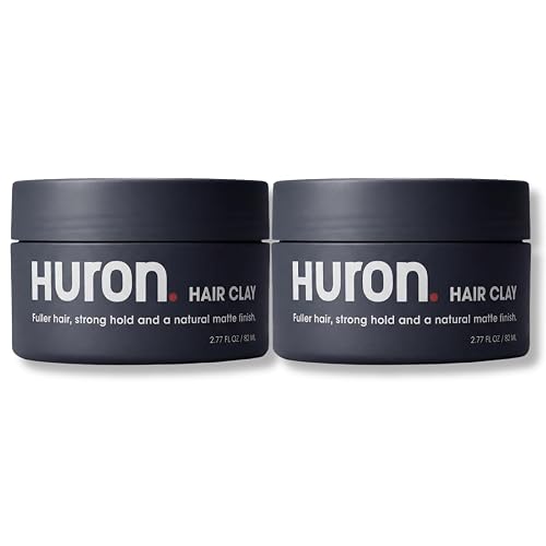 Huron Hair Clay for Men and Women - Premium Matte Finish Styling Clay, Firm Hold, Adds Texture, Fullness & Definition for a Natural Look, Clean Scent
