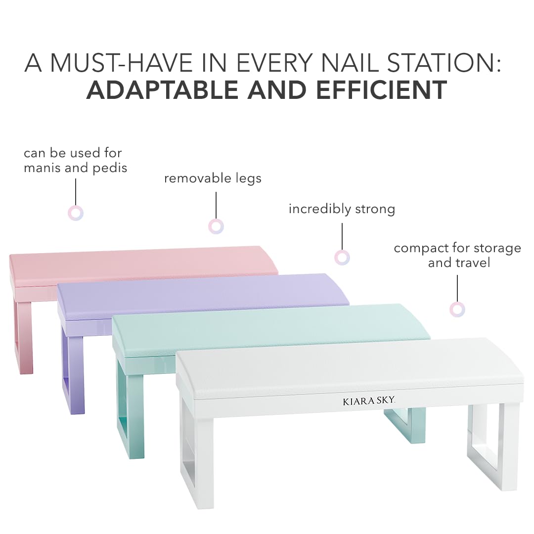 Kiara Sky Professional Nails Arm Rest for Manicure & Pedicure Technician Stations - Acetone Resistant & Waterproof (Blue) Beauty & Personal Care KIARA SKY