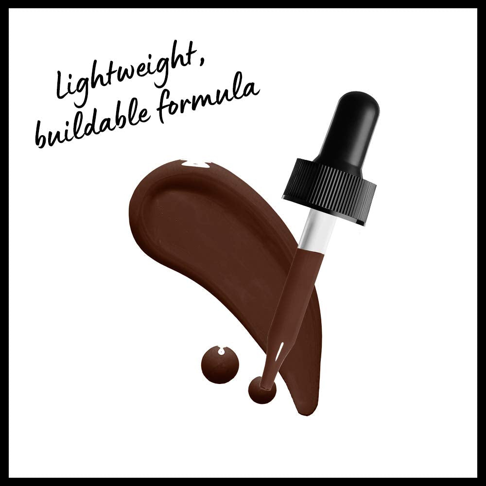 NYX PROFESSIONAL MAKEUP Total Control Pro Drop Foundation, Skin-True Buildable Coverage - Deep Ebony