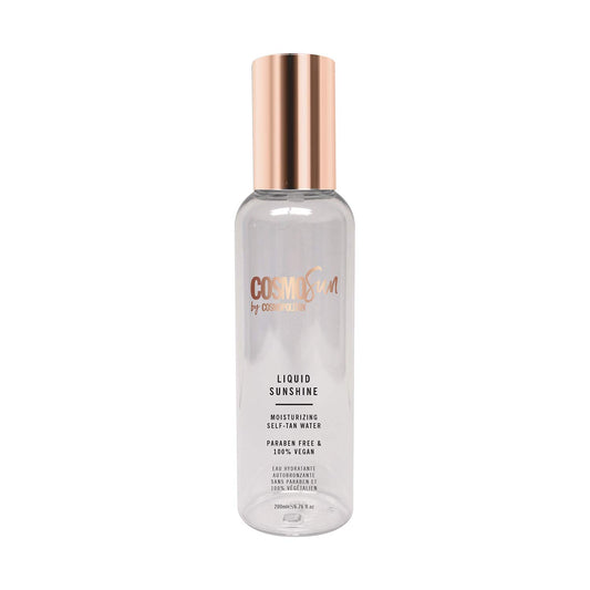 CosmoSun Liquid Sunshine Moisturizing Self-Tan Water with Soothing & Skin Balancing Rosewater - Vegan, Cruelty Free, Paraben Free