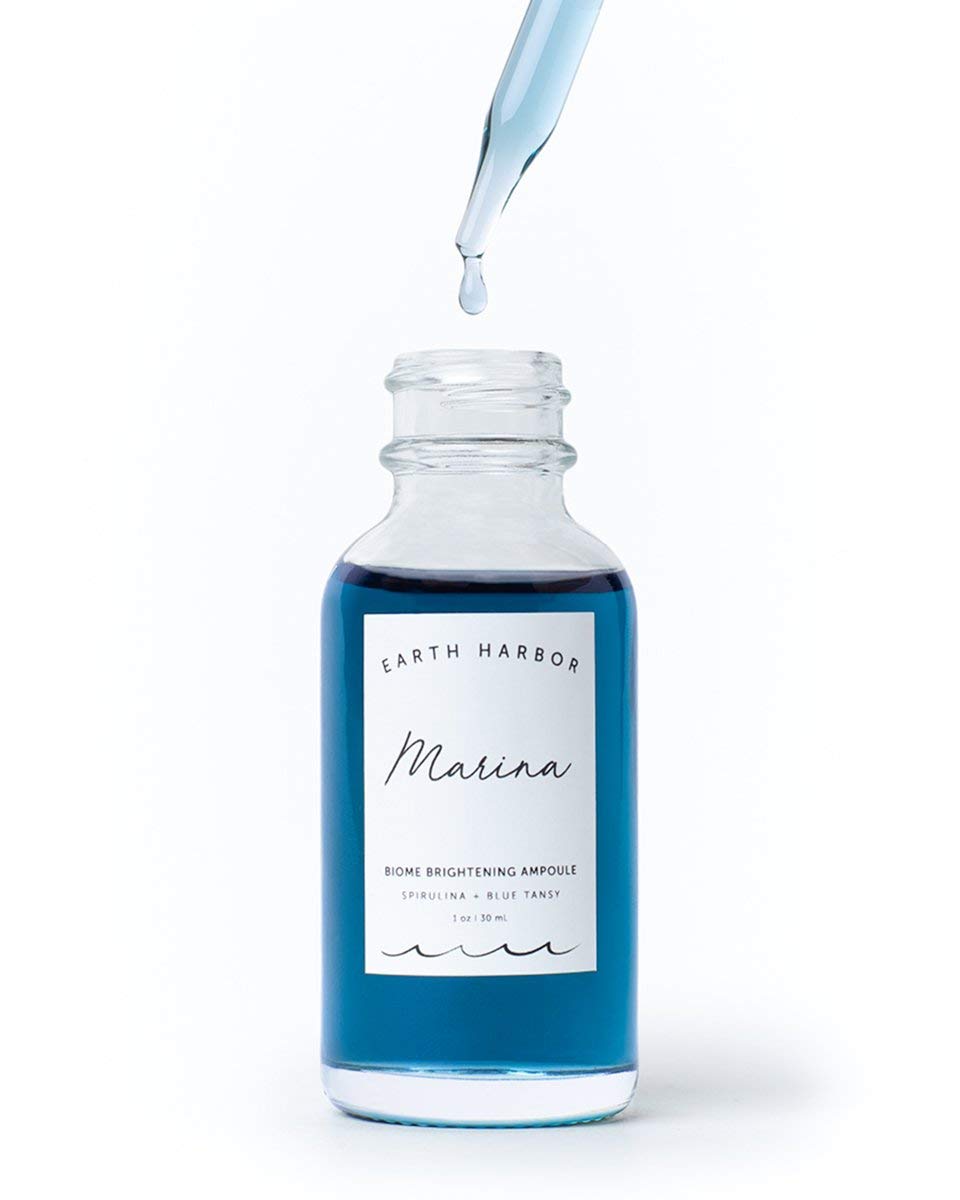 MARINA Biome Brightening Serum Ampoule, 12 Botanical Actives to Reduce Redness, Uneven Tone treatment for body, ampoule serum for All Skin Types, 1 fl