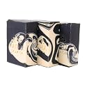 Pacha Soap Co. Bar Soap, Charcoal, 3-Pack (4 oz ea) - Premium, Handcrafted, Hydrating, Natural Face Wash, Hand Cleanser, Body Wash, Soothing Essential