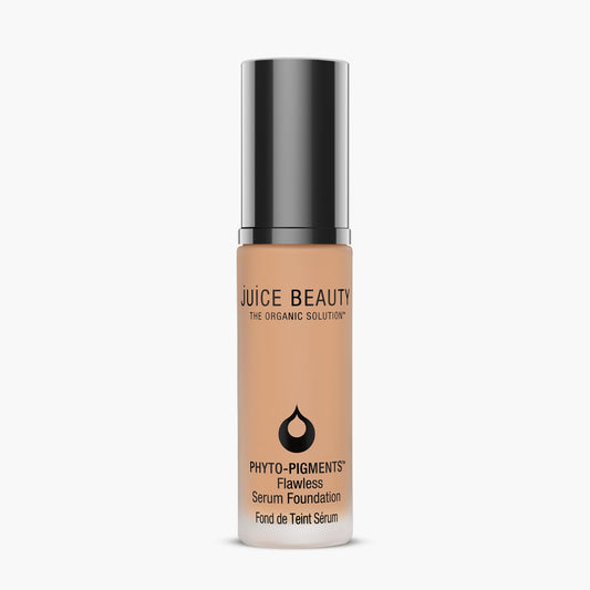 Juice Beauty Phyto?Pigments Flawless Serum Foundation - Non-Comedogenic, Long-Wear & Buildable Medium-to-Full Coverage - Vegan, Clean Hydrating Liquid Makeup for All Skin Types, 30 mL, 14 Sand