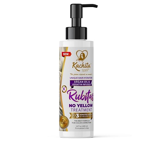 Kachita Spell Purple Toning Shampoo ConditionerTreatment Balance No Yellow Tone Correcting, Blonde Gray Hair, Eliminates Brassy and Yellow 350ml Made