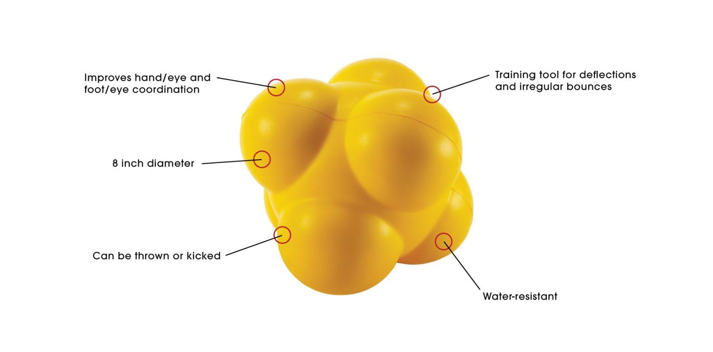 Kwik Goal Soccer Agility Ball Yellow 8-Inch diameter