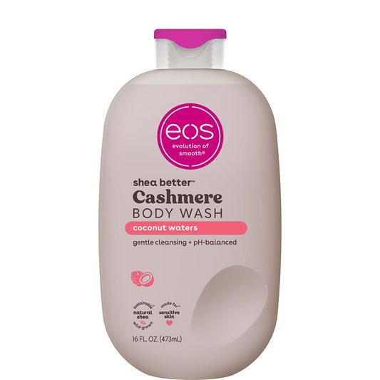eos Cashmere Body Wash - Coconut Waters, Moisturizing Body Wash, Creamy Gel Formula, with Shea Butter, Glycerin, Vitamin E, pH Balanced, Sensitive Beauty & Personal Care eos