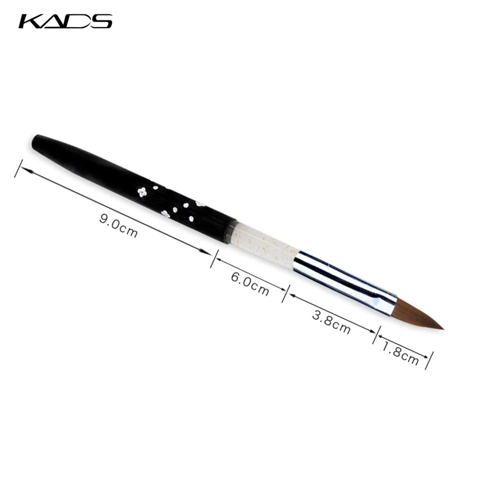 KADS Kolinsky Sable Brush Professional Kolinsky Sable Acrylic Nail Brush for Acrylic Brush Size 8# Beauty & Personal Care KADS