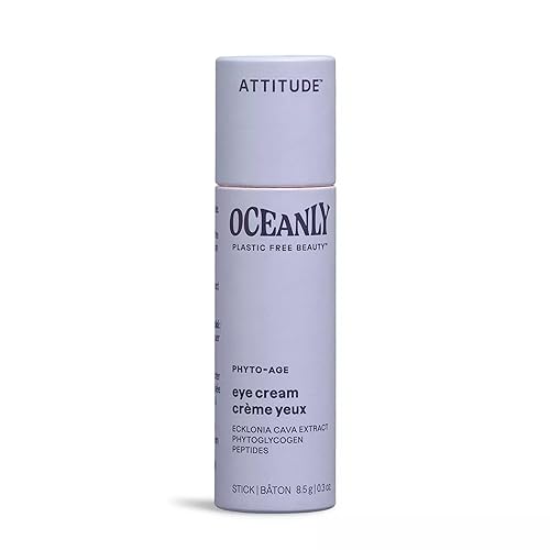 ATTITUDE Oceanly Eye Cream Stick, EWG Verified, Plastic-free, Plant and Mineral-Based Ingredients, Vegan and Cruelty-free Beauty Products, PHYTO AGE