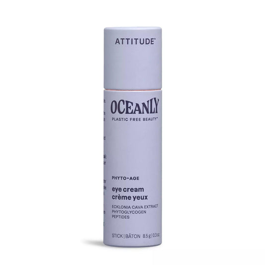 ATTITUDE Oceanly Eye Cream Stick, EWG Verified, Plastic-free, Plant and Mineral-Based Ingredients, Vegan and Cruelty-free Beauty Products, PHYTO AGE