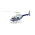 New Ray Bell 206 Helicopter Dark Blue and White Police Sky Pilot Series 1/34 Diecast Model