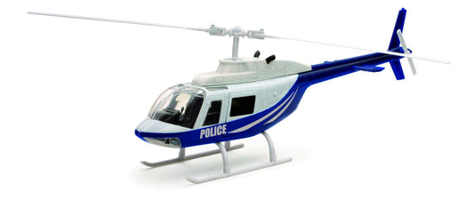 New Ray Bell 206 Helicopter Dark Blue and White Police Sky Pilot Series 1/34 Diecast Model