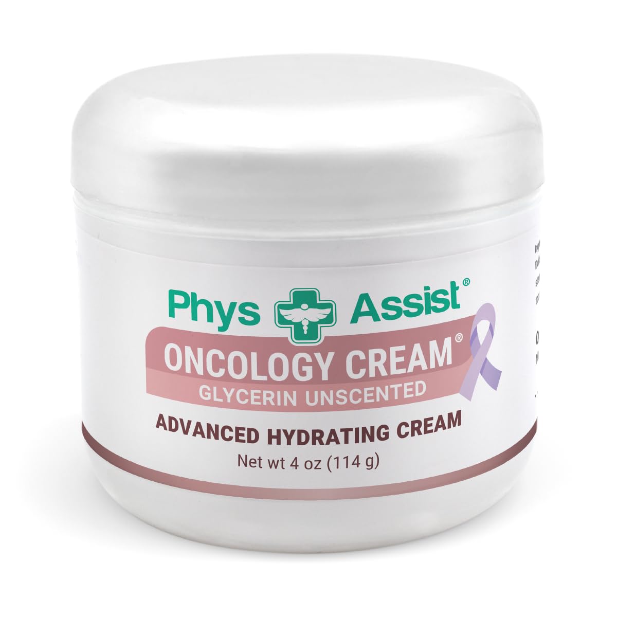 PhysAssist Oncology Cream Glycerin Unscented Moisturizer for Face & Body - Deep Hydration Cream for Dry, Sensitive & Stressed Skin - Fragrance-Free