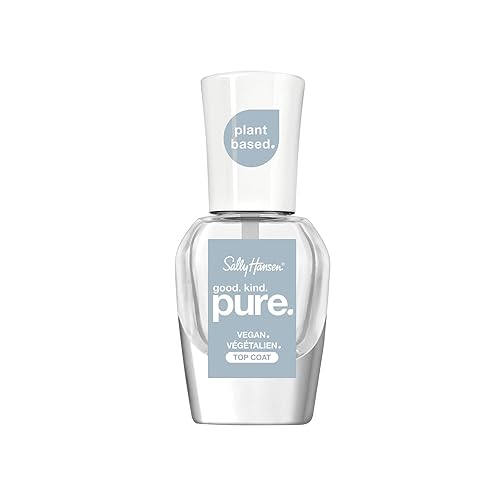 Sally Hansen Good. Kind. Pure. Nail Polish Top Coat | Plant-Based, Vegan, 16-Free Formula | Clear Nail Polish