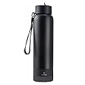 TYLT Smart Water Bottle with Bluetooth Speaker, Wireless Stainless Steel Insulated Travel Tumbler with Flip Straw, Rechargeable, Portable, Double…