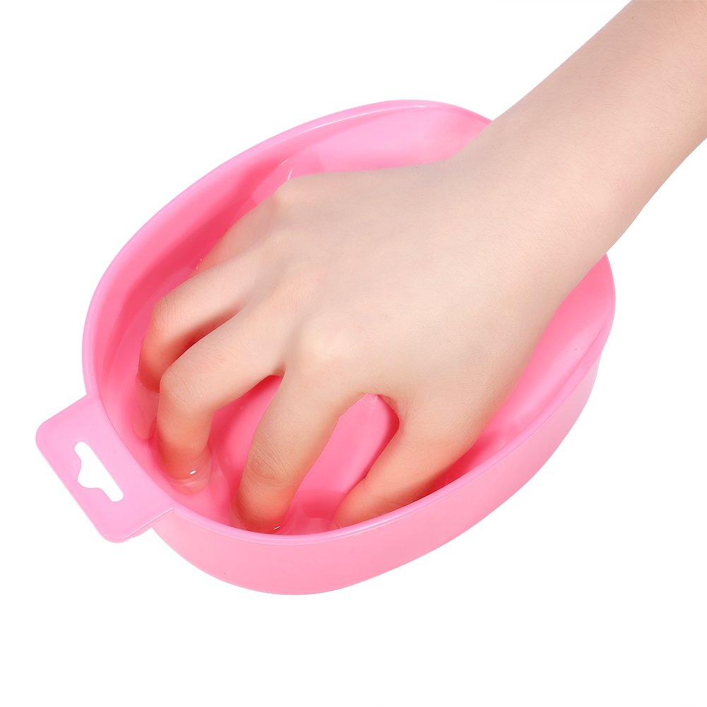 Hand Soaking Bowl, Asixx Nail Art Tips Hand Wash Soak Bowl Tray Polish Treatment Remover Manicure Spa Tool for Removing False Nails and Cuticle(Pink) Beauty & Personal Care Asixx