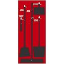 NMC SB105FG 5S Janitorial Shadow Board, Red/Black, 68"X30", ProSeriesAcrylic (Tools Sold Separately)