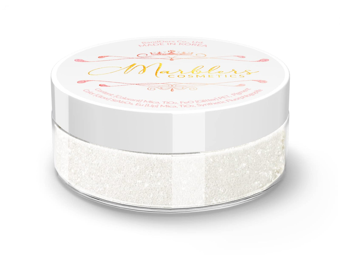 MARBLERS Glitter Mica Powder [Snow Prism] 0.14oz (4g) | Glitter Mica | Highly Pigmented | Non-Toxic, Vegan, Cruelty-Free | Eyeshadow, Body Butter