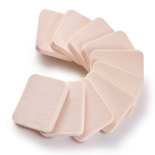 OWLFAVO 20pcs Makeup Powder Sponges Round and Square Latex Free Disposable Beauty Blender Foam Cosmetic Applicator Facial Puffs for Flawless