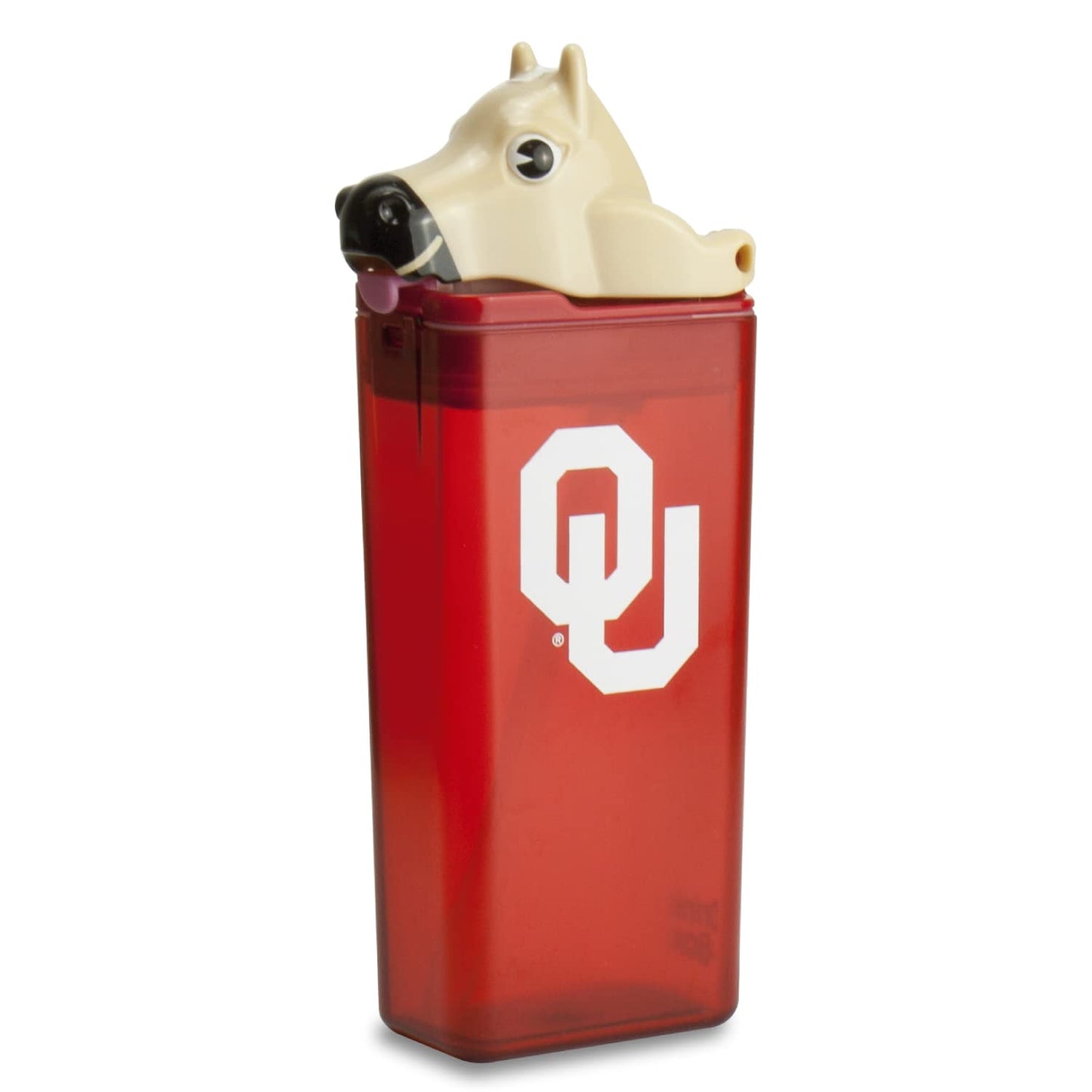 FUNTOPS Reusable Water Bottle | Officially Licensed NCAA Sports Bottle | BPA Free | Dishwasher Safe | Boomer & Sooner Mascot | 12 oz Drink in the Box…