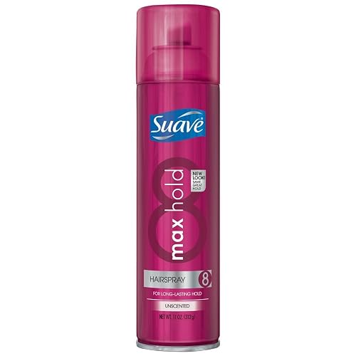 Suave Hairspray Max Hold 8 Unscented 11 Ounce (Pack of 2)