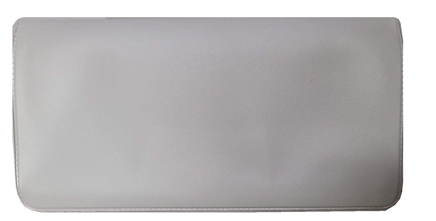 Easy Read Register Vinyl Checkbook Cover for Top Tear Personal Checks (Pack of 5 - Black, Blue, Green, Gray, Maroon)