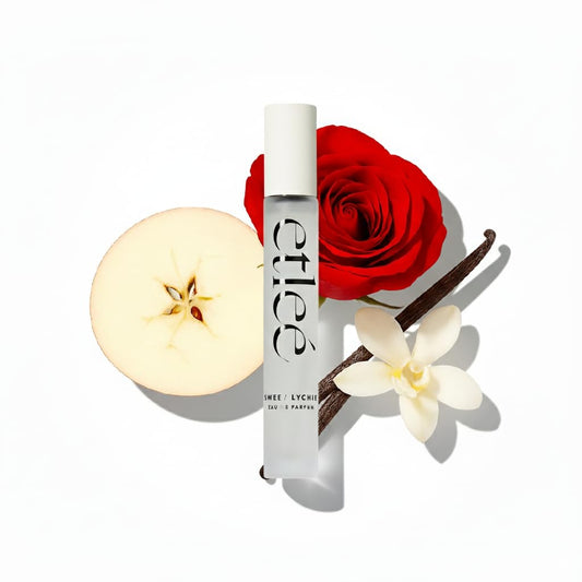 ETLEÉ Sweet Lychee Eau de Parfum 0.34oz, Fruity Floral Long Lasting Perfume With Vanilla, Apple, Lemon, Amber, Musk, Rose & Jasmine, Layerable Luxury Beauty & Personal Care ETLEÉ
