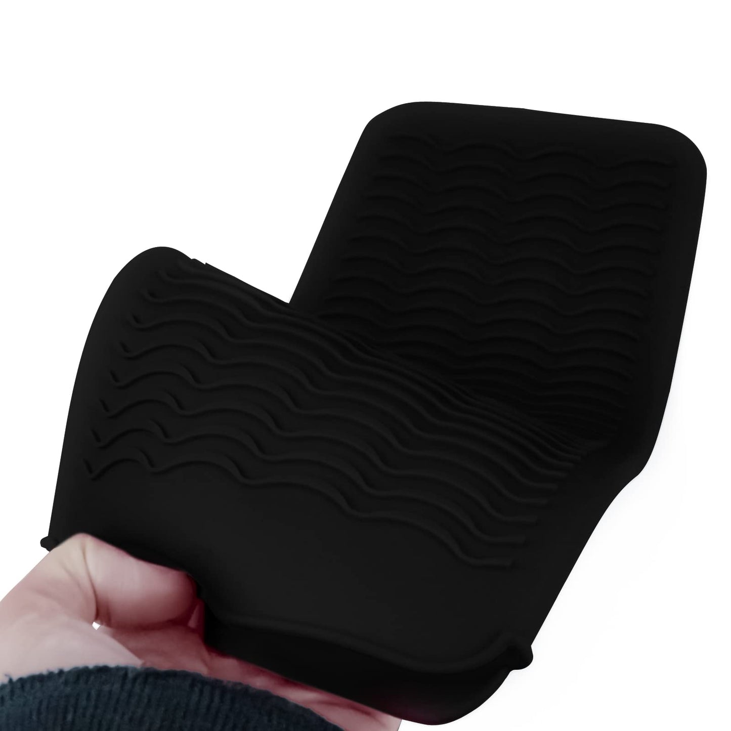 1Pack Silicone Heat Resistant Mat Pouch for Hair Straightener, Curling Iron, Flat Iron and Hot Hair Tools Black Beauty and Personal Care Fouews