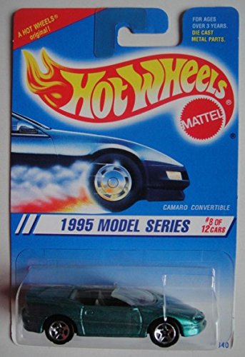 Hot Wheels 1995 Models Series #8 of 12 Cars Green Camaro Convertible A Original Card 5 Spoke