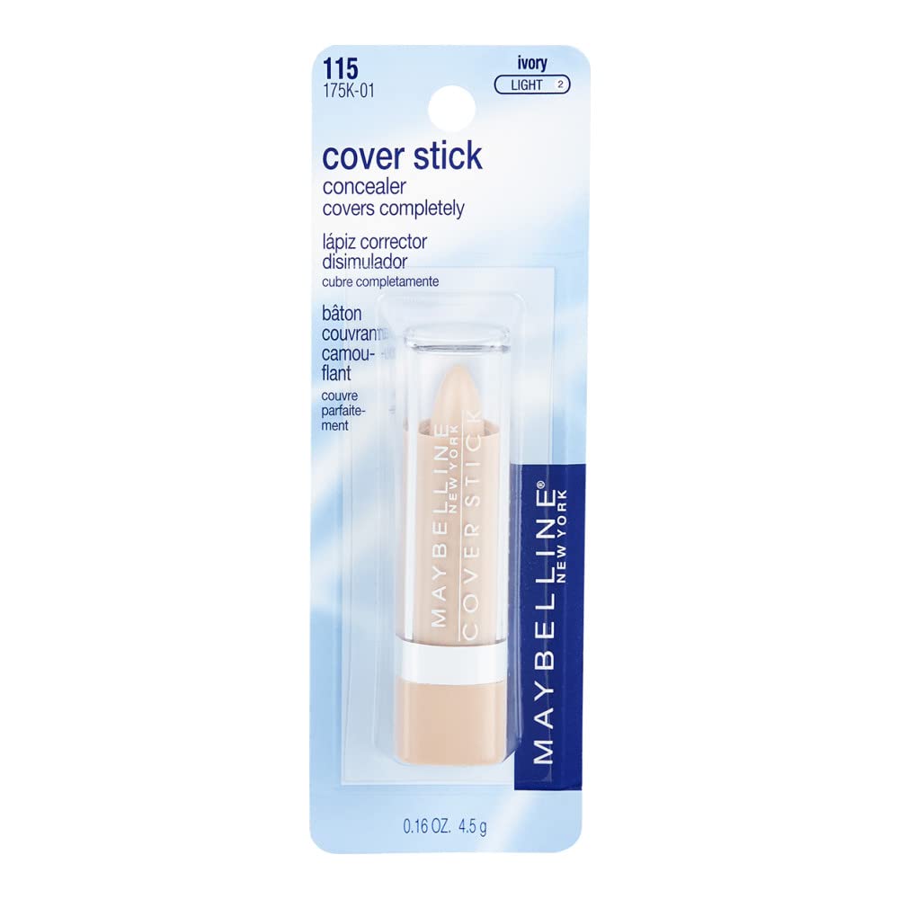 MaybellineNew York, Cover Stick Concealer, Ivory [115], Light 2, 0.16 Ounce