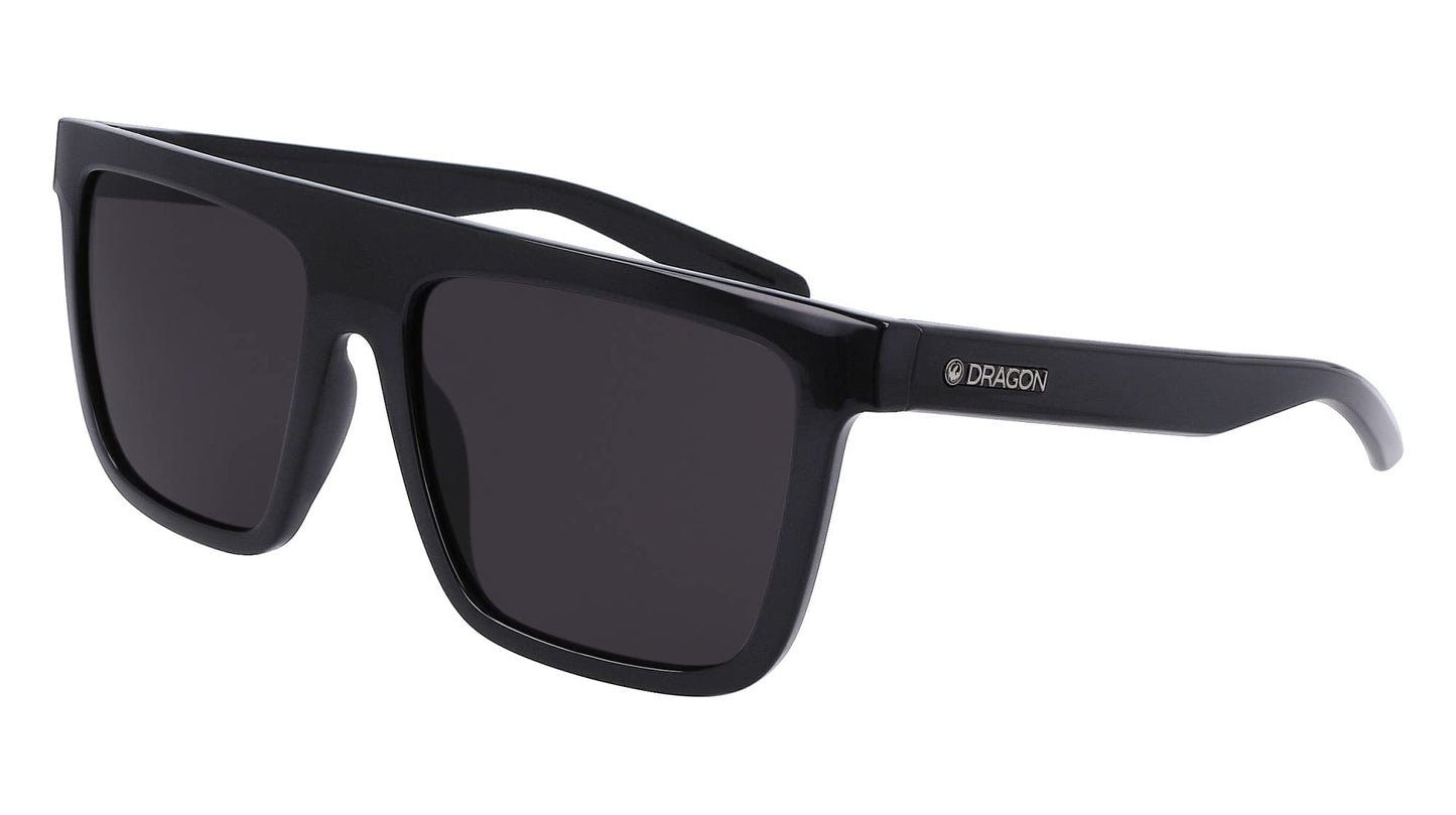 Dragon Womens Tempest Sunglasses -Shiny Black Frame | Ll Smoke Polar Lens