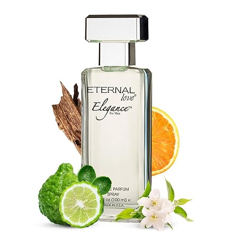 Eternal Love Elegance for Men - Long Lasting Eau de Parfum Spray - Clean Masculine Floral Aquatic Fragrance with Jasmine & Musk - Summer Scent - 3.4oz