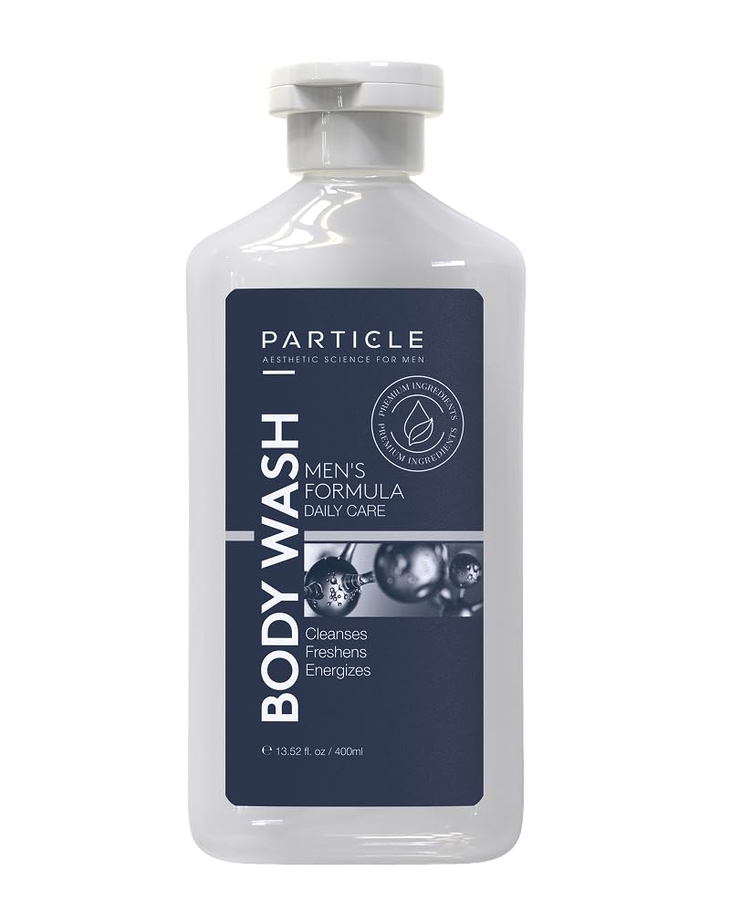 Particle Men’s Body Wash, Daily Skin Care for Men with Dead Sea Minerals, Hydrating Moisturizing Shower Gel and Cleanser for Men, All Skin Types
