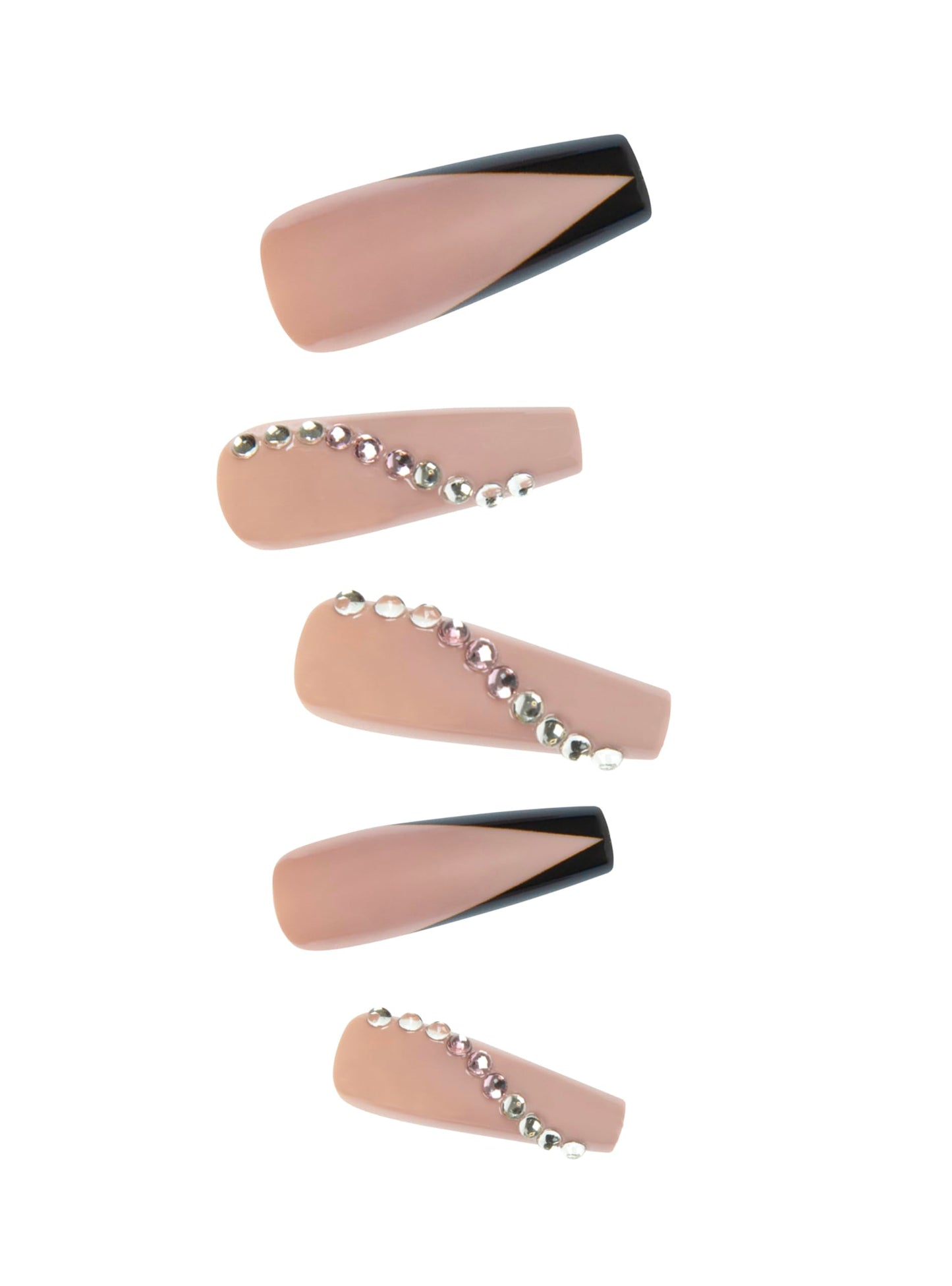 Glamify by Absolute New York Couture Press On Nails - Luxury Rhinestone & Charm Fake Nails, Glossy Reusable Salon Style Acrylic Nails Kit with Glue Beauty & Personal Care Absolute New York