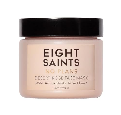 Eight Saints No Plans Clay Face Mask Skin Care Product, Natural and Organic Pore Reducing Clay Facial Mask to Remove Blemishes, Acne, Oil,
