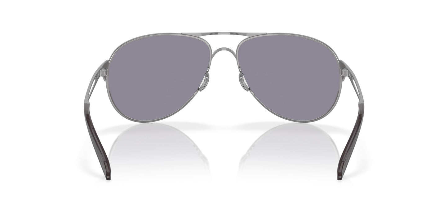 Oakley Women's OO4054 Caveat Aviator Sunglasses, Polished Chrome/Grey, 60 mm
