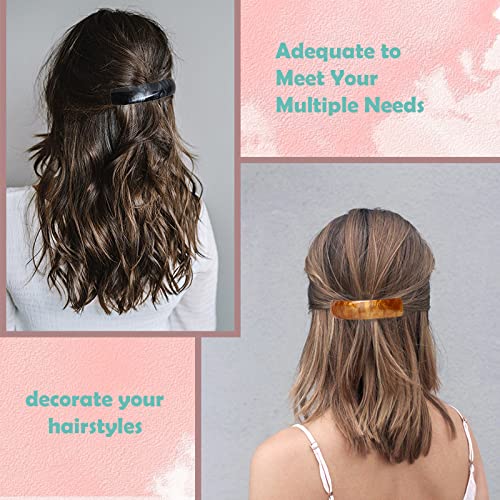 Retro Large Hair Barrettes for Women, Hair Clips French Clip Barrettes Exquisite Hair Clips for Women Ladies, pack of 6 (Classic Pattern)