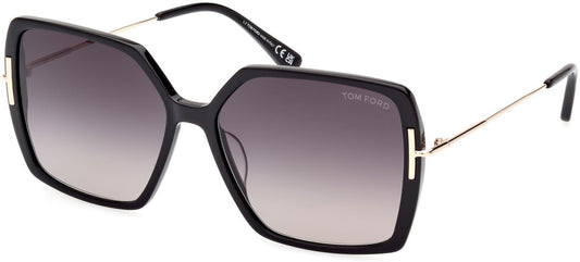 Tom Ford Sunglasses FT 1039 -F Joanna Asian fit 01B Shiny Black, Rose Gold, t