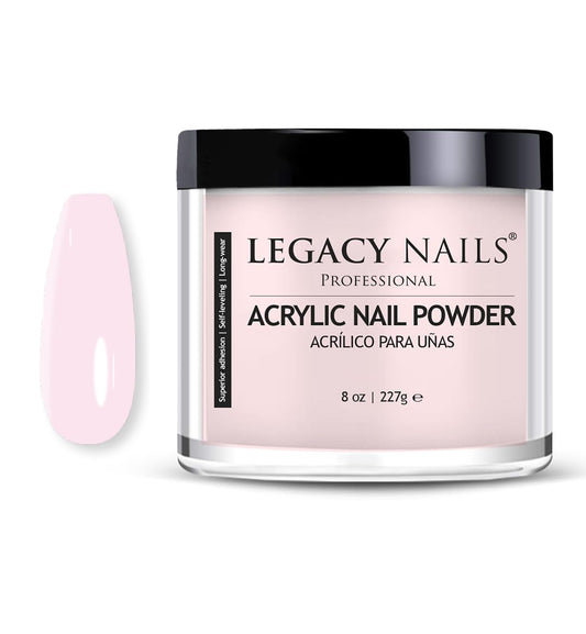 Legacy Nails Professional Pink Acrylic Powder, Net Wt. 8 oz. - French Manicures, Blending Cover Acrylics Nail Extension Colors, Natural Pink Finish Beauty & Personal Care LEGACY NAILS