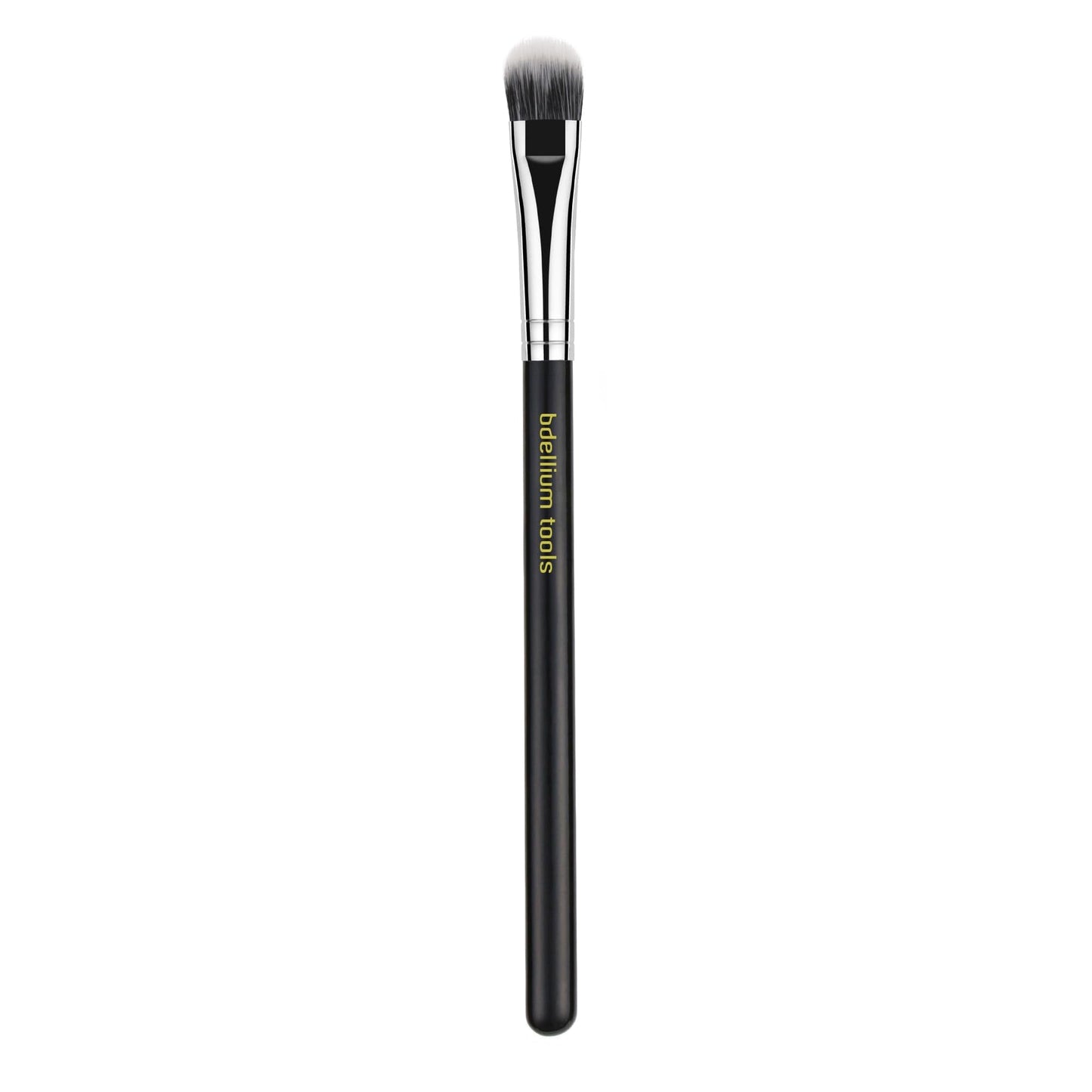 Bdellium Tools Professional Makeup Brush - Maestro Series 775 Duet Fiber Shader - With Soft Synthetic Fibers, For Shading Eyeshadow (Black, 1pc)