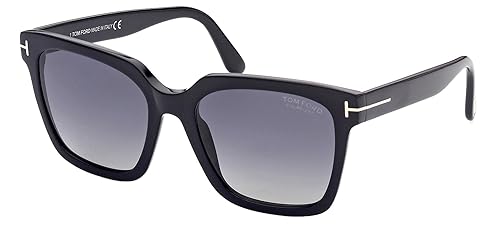 Tom Ford SELBY FT 0952 Shiny Black/Grey 55/19/140 women Sunglasses