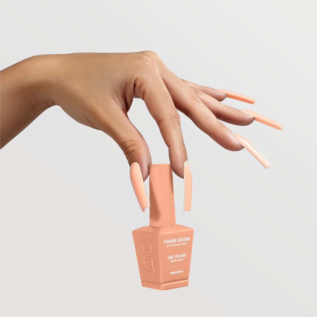 Chaun Legend UV Gel Nail Polish, 0.5 Ounce Long Lasting Salon Quality, Bubble Free Professional Manicures, Quick Dry, High Shine, Peach Please LG5042 Beauty & Personal Care Chaun Legend Professional Nails