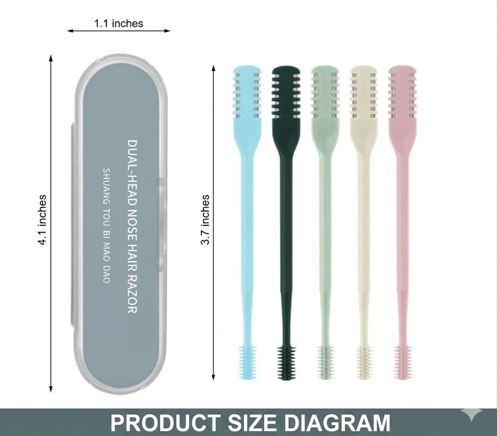 ZVLINMVAM 2pcs Womens Nose Hair Trimmer, Gentle Nasal Hair Cutter for Women, Painless Nose Hair Remover, Portable Manual Nostril Hair Clipper Beauty and Personal Care ZVLINMVAM