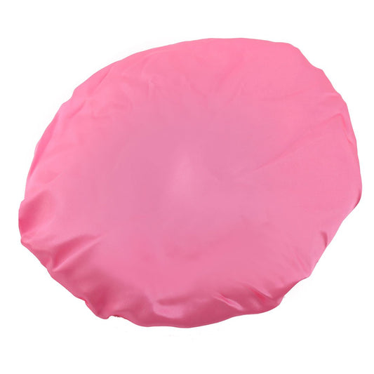 Ruilogod Polyester Lady Hair Protector Water Resistant Elastic Spa Bathing Shower Cap Pink (id: d39 b0b cf2 945 751 Beauty and Personal Care Ruilogod