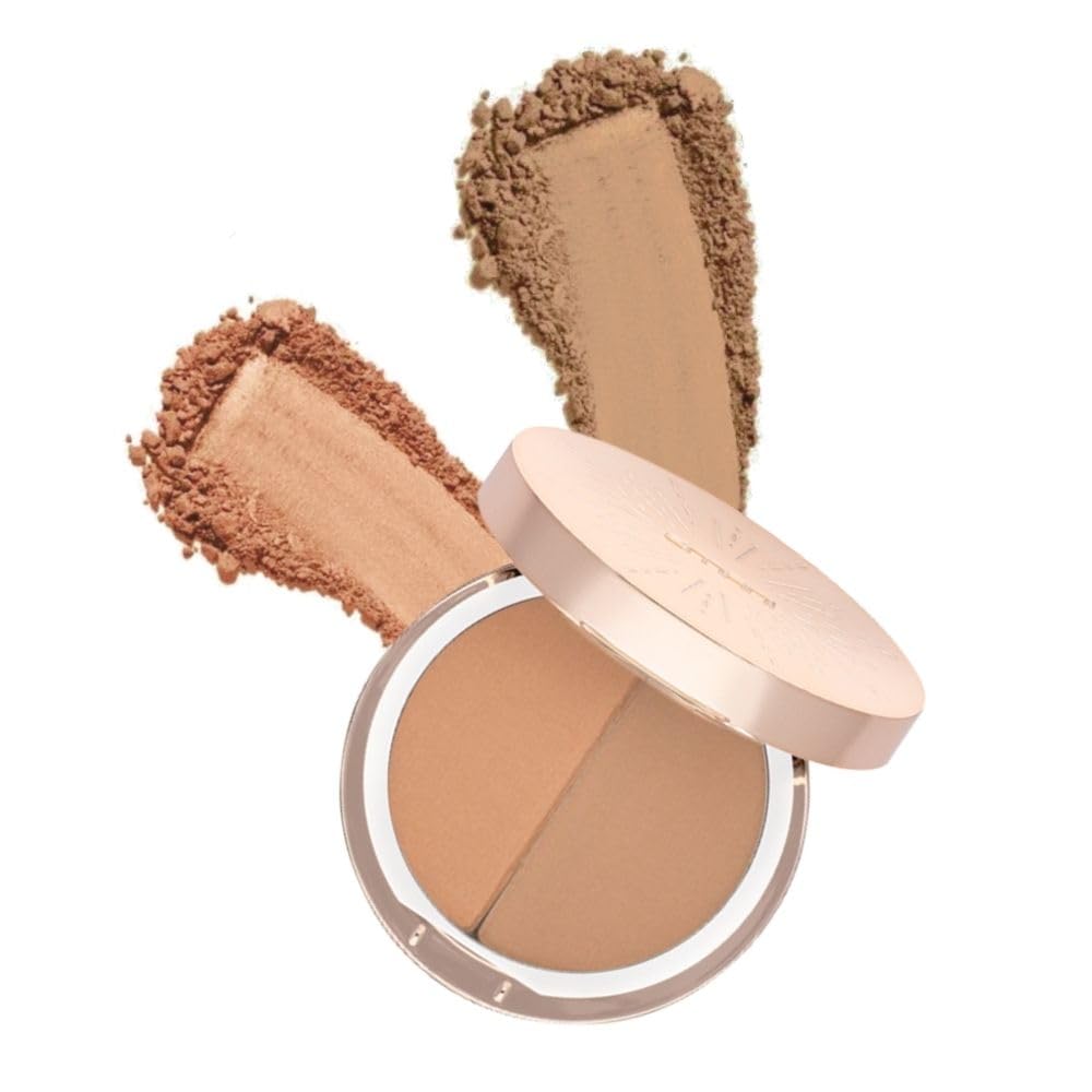 Emani Blush & Bronzer - Natural Mineral Pressed Bronzer for Face - Radiant Skin Blush for Sun Kissed Glow, All Skin Types including Sensitive Skin