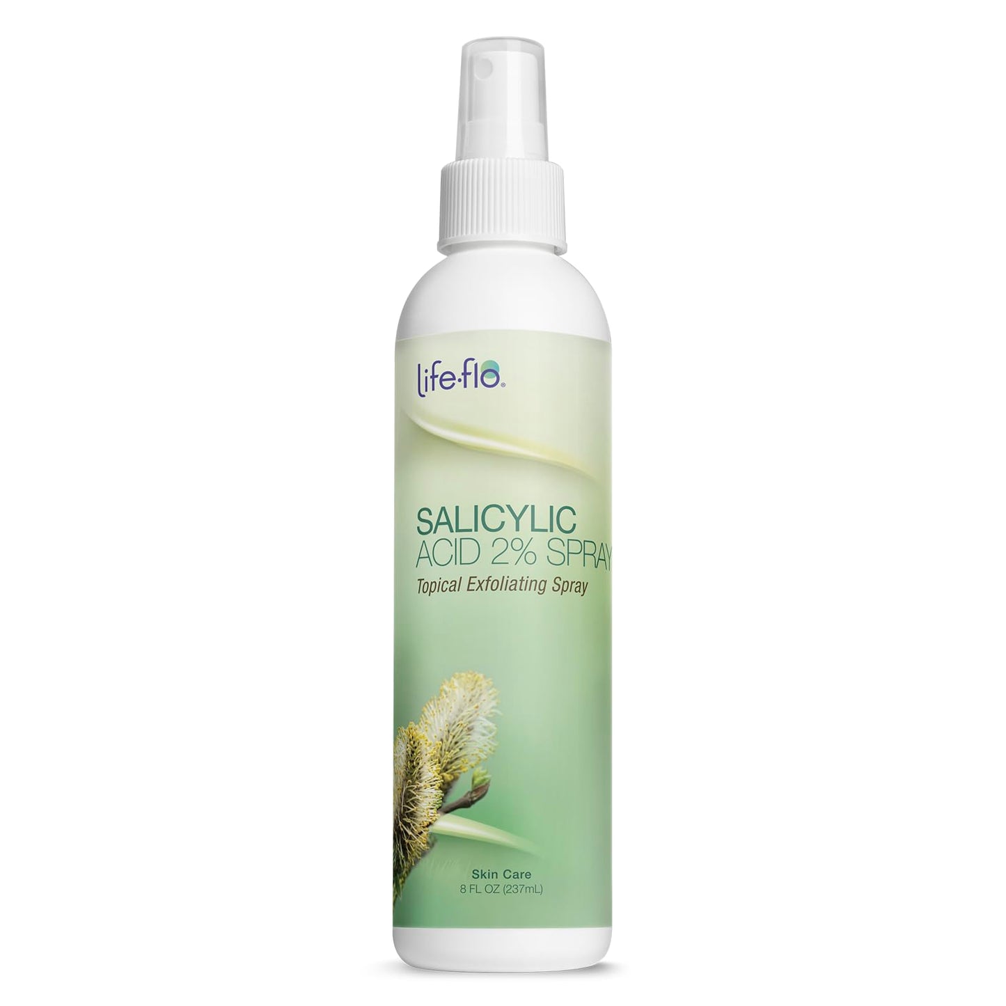 LIFE-FLO 2% Salicylic Acid Face and Body Spray - Gentle Exfoliating Skin Care for Teens and Adults - with Colloidal Silver, Tea Tree Oil, Peppermint