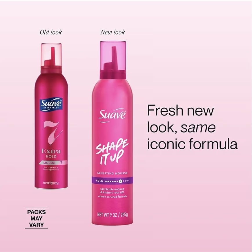 Suave Extra Hold Shaping Mousse, 9 oz, 2 Pk