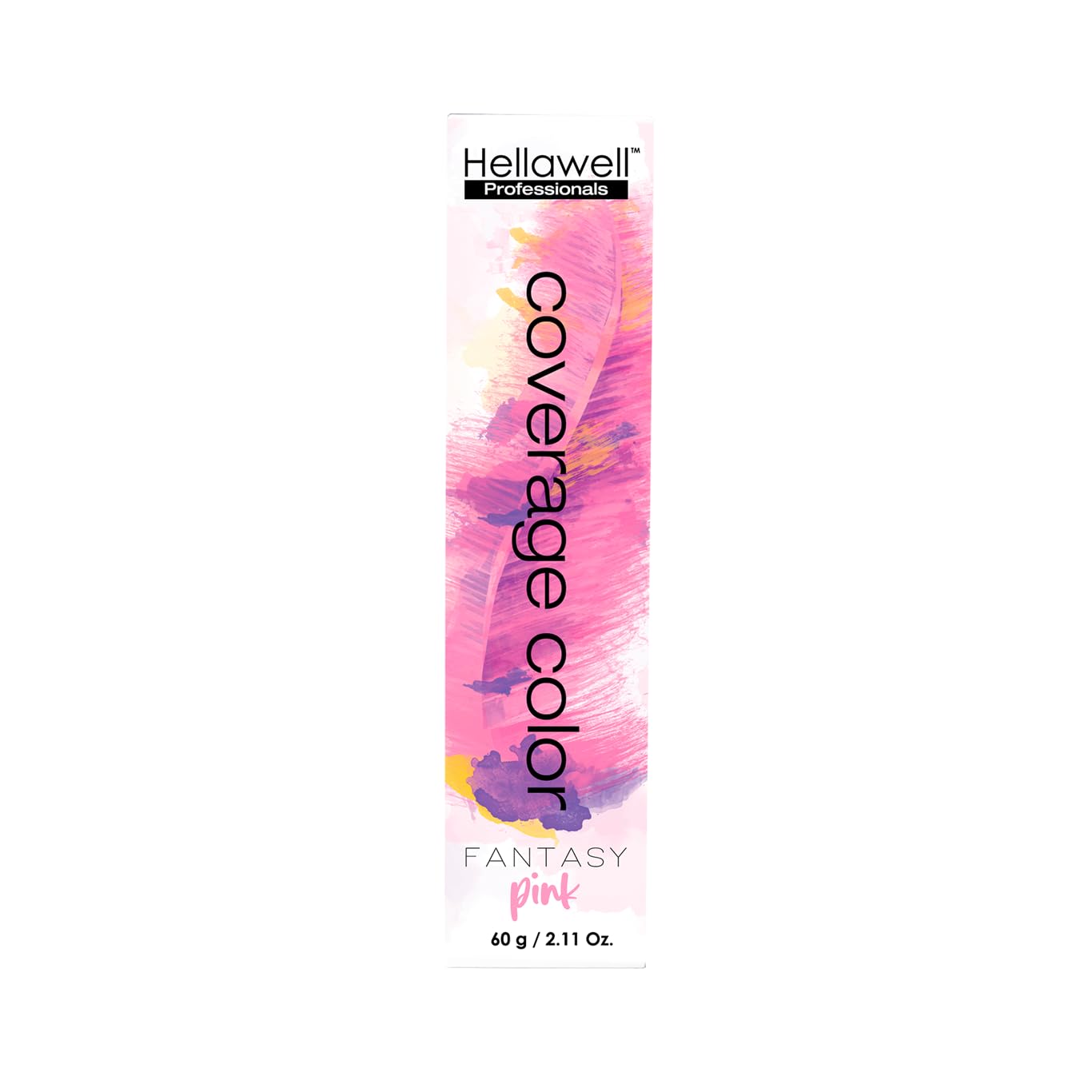 Hellawell Professional Hair Dye. Coverage Color Fantasy - Semi-permanent oxidation coloring cream. Pink 2.11oz