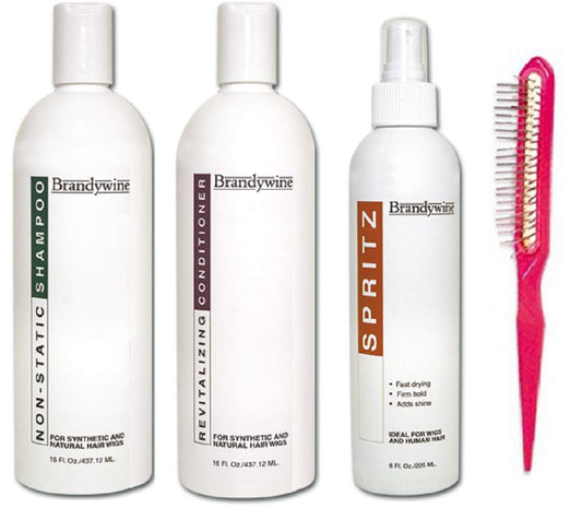 Brandywine Synthetic and Human Hair Care Products (16oz Shamp, Cond and Spritz)